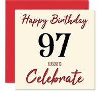 Fun 97th Birthday Cards for Men Woman, Reasons To