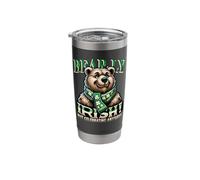 Fun A Little Bit Bearly Irish Pun Saint Patricks Day Stainless Steel Insulated Tumbler