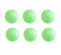 Fun After Sunset 6 Pack Glow in the Dark Pickleballs Designed to Enhance Your Playing Experience (Green)