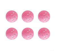 Fun After Sunset 6 Pack Glow in the Dark Pickleballs Designed to Enhance Your Playing Experience (Pink)