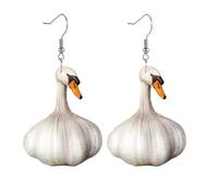Fun And Fashionable Duck Earrings Innovative Garlic Shaped Duck Earrings Stylish Drop Ear Jewelry For Women Girls Unique Fashion