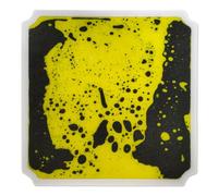Fun and Function - Jumbo Gel Floor Tiles - Large (15.7 x 15.7 Inch) Liquid Floor Tiles for Sensory Needs - Sensory Floor Tiles for School, Office(Yellow-black)
