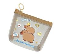 Fun and Lovely Capybara Mesh Coin Wallet Breathable Mesh Bag Great for Keeping Your Coin and Small Belongings Neat Lightweight Change Holder