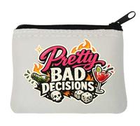 Fun and Risky Night Adventures Neoprene Coin Purse Pouch 10x11cm White