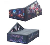 Fun and Spooky Halloween Horror Haunted House Maze 10x5m Full Printing Inflatable Tag Maze Games（33x16.5ft with Removable Roof and Blower）