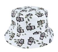 Fun Animal Print Design Bucket Hats - Unique, Colorful Design, Heavy Duty Unisex Sun Hats, Perfect for Festivals & Outdoor Fun (UK, Alpha, One Size, OWL)