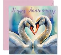 Fun Anniversary Card - Animals in Love - Cheeky Happy Anniversary Card for Women Men, 145mm Joke Humour Anniversaries Greeting Cards