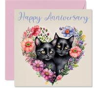 Fun Anniversary Card - Animals in Love - Cheeky Happy Anniversary Card for Women Men, 145mm Joke Humour Anniversaries Greeting Cards