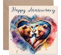 Fun Anniversary Card, Animals in Love