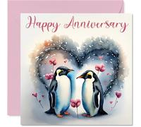 Fun Anniversary Card - Animals in Love - Cheeky Happy Anniversary Card for Women Men, 145mm Joke Humour Anniversaries Greeting Cards