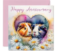 Fun Anniversary Card - Animals in Love - Cheeky Happy Anniversary Card for Women Men, 145mm Joke Humour Anniversaries Greeting Cards