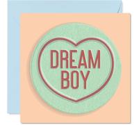 Fun Anniversary Card - Candy Hearts - Cute Happy Anniversary Card for Partner from Husband Wife Boyfriend Girlfriend, 145mm Anniversaries Greeting Cards