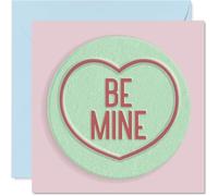 Fun Anniversary Card - Candy Hearts - Cute Happy Anniversary Card for Partner from Husband Wife Boyfriend Girlfriend, 145mm Anniversaries Greeting Cards