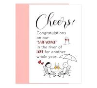 Fun Anniversary Card for couple, Funny Pretty Happy Anniversary Cards with Envelop Adorable Pattern Design Gifts for Him Her Boyfriend Girlfriend or wife Husband Commemorative Present
