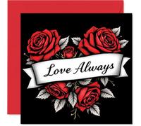 Fun Anniversary Card - Love Always - Cute Happy Anniversary Card for Partner from Husband Wife Boyfriend Girlfriend, 145mm Anniversaries Greeting Cards