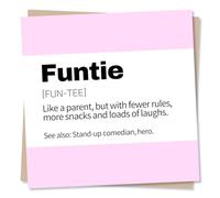Fun Auntie Card - Witty Dictionary-Style Definition Design | for Her, Women, Men, Him, Friend - Humorous, Novelty, Playful, Modern, Cheeky, Bright - Blank Inside, with Envelope
