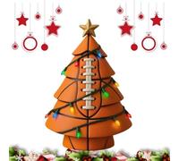 Fun Ball Christmas Tree Decorations, Football Lightup Christmas Tree Decor, Lighted Funny Ball Decorations, Fun Decorative Football, Mini Sports Theme Trees, Table Decoration Figurine Set