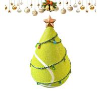 Fun Ball Christmas Tree Decorations, Football Lightup Christmas Tree Decor with Color Changing Lights & Star Topper, Lighted Funny Ball Decorations, Mini Sports Theme Trees,Table Decoration