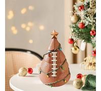 Fun Ball Christmas Tree Decorations, Football Lightup Christmas Tree Decor with Color Changing Lights & Star Topper, Lighted Funny Ball Decorations, Mini Sports Theme Trees,Table Decoration