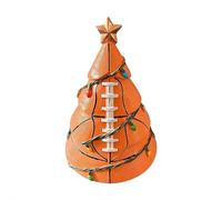 Fun Ball Christmas Tree Decorations,Lighted Fun Ball Decorations with Color Changing Lights & Star Topper,Mini Sports Theme Christmas Trees Decorative Hanging Ornaments,Unique Gifts for Fans