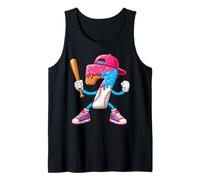 Fun Baseball 7th Birthday 9 Years Old Number 7 Baseball Drip Tank Top