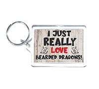 Fun Bearded Dragon Gift - Novelty Keyring - I Just Really Love Bearded Dragons