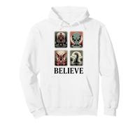 Fun Believe Cryptid, Paranormal Mythical Folklore Creatures Pullover Hoodie