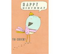 Fun Birthday Card for Female Friend BFF or Girlfriend | Yo Chick | Suitable for Chicken Keeper Breeder | Chick Pet Name Cheeky Humour - Urban Dialect