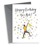 Fun Birthday Card - Rock Climbing