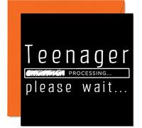 Fun Birthday Cards for Boys Girls - Teenager Processing Please Wait - Happy Birthday Card for Brother Sister Son Daughter Niece Nephew, 145mm Funny Joke Teenage Bday Greeting Cards