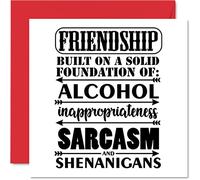 Fun Birthday Cards for Friend - Friendship Foundation - Joke Happy Birthday Card for Friend from Bestie, Banter Gifts, 145mm Funny Friendship Greeting Cards Gift Bestfriend