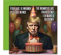 Fun Birthday Cards for Men & Women - Fake News - Birthday Card for Mum Mom Dad Sister Brother Daughter Uncle Auntie Grandma Grandpa Colleague Best Friend, 145mm Joke Bday Greeting Cards