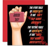 Fun Birthday Cards for Men & Women - Fight Soap - Funny Happy Birthday Card for Mum Dad Sister Brother Daughter Uncle Auntie 145mm Joke Humour Banter Bday Greeting Cards