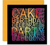 Fun Birthday Cards for Men & Women, Word Cloud Cake Celebrate Party