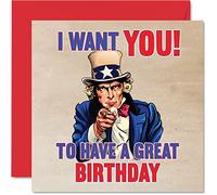 Fun Birthday Cards for Women and Men, Uncle Sam USA Army Poster