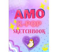 Fun Blank Sketch Pad with 80 Pages for Creative Fan Art - For Kids Teens and K-Pop Fans Everywhere: Large 8.5 x 11 Inch Drawing Album with Blank Pages - Great Gift for K-Pop Lovers