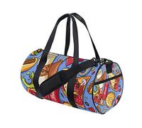Fun Bright Tasty American Fast Food Gym Duffel Bag Canvas Travel Weekender Luggage Handbag for Men Women Sports and Overnight