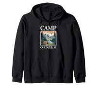 Fun Camp Counselor Matching Staff Member Wilderness Team Zip Hoodie