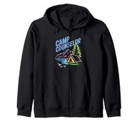 Fun Camp Counselor Mountain Wilderness Hiking Nature Squad Zip Hoodie