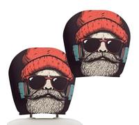 Fun Car Headrest Covers, 2 Pieces Car Interior Decorations | Car Headrest Covers for Motorists, SUVs, Camping, Cars, Travellers, Daily Journeys, Road Trips
