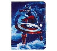 Fun Cartoon Case for iPad mini 1 2 3 (Not for iPad mini 4), Kids Disney Character choices for Girls Boys/Cover Auto Wake/Sleep/Children Gift Favorite choice (Captain America on Fire)