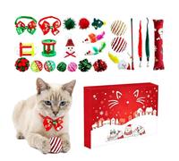 Fun Cat Advent Calendar 2026 with 24 Interactive Toys for Indoor Cats | Cat Advent Calendar 2026 for Indoor Kitten Play Boredom24 Interactive Toys, feathers Wand, Sisal Ball, Catnip Mouse