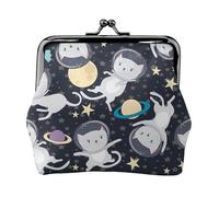 Fun Cat Astronaut Coin Purse, Small Travel Kit Storage Pouch for Weekend Getaways and Business Trips