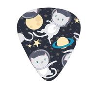 Fun Cat Astronaut Guitar Cubes, 3 Thickness Include 0.46mm, 0.71mm, 0.96mm, With Storage Box