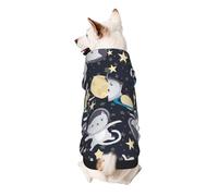 Fun Cat Astronaut Print Dog Hoodie For Small Dogs, Warm, Soft, And Breathable Sweatshirt, Easy To Wear Jumper, Pet Winter Weather Coat Pullover