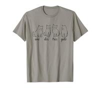 Fun cat mom one two three four cats spanish cat joke mom dad T-Shirt