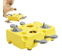 Fun Cat Toys - Funny Non Slip Puzzle Feeder, 9.06x5.91x2.76 Inches Interactive Cat Treat Dispenser Toy for Indoor Kitten, Puppy, or Dog Pet Enrichment, Boredom Relief, Play, and Training, Keeps Pets