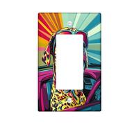 Fun Catahoulas Leopard Dog Decorative Switch Cover 1 Gang Single Rocker, Pop Art Chien Switchcover Wall Plate, Puppy Electrical Faceplate for Bedroom Living Room Decor