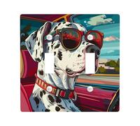 Fun Catahoulas Leopard Dog Decorative Switch Cover 2 Gang Double Toggle, Pop Art Chien Wall Plate Cover, Standard Size, Puppy Electrical Faceplate for Bedroom Living Room Decor