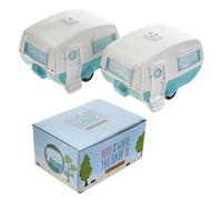 Fun Ceramic Caravan Design Salt and Pepper Set